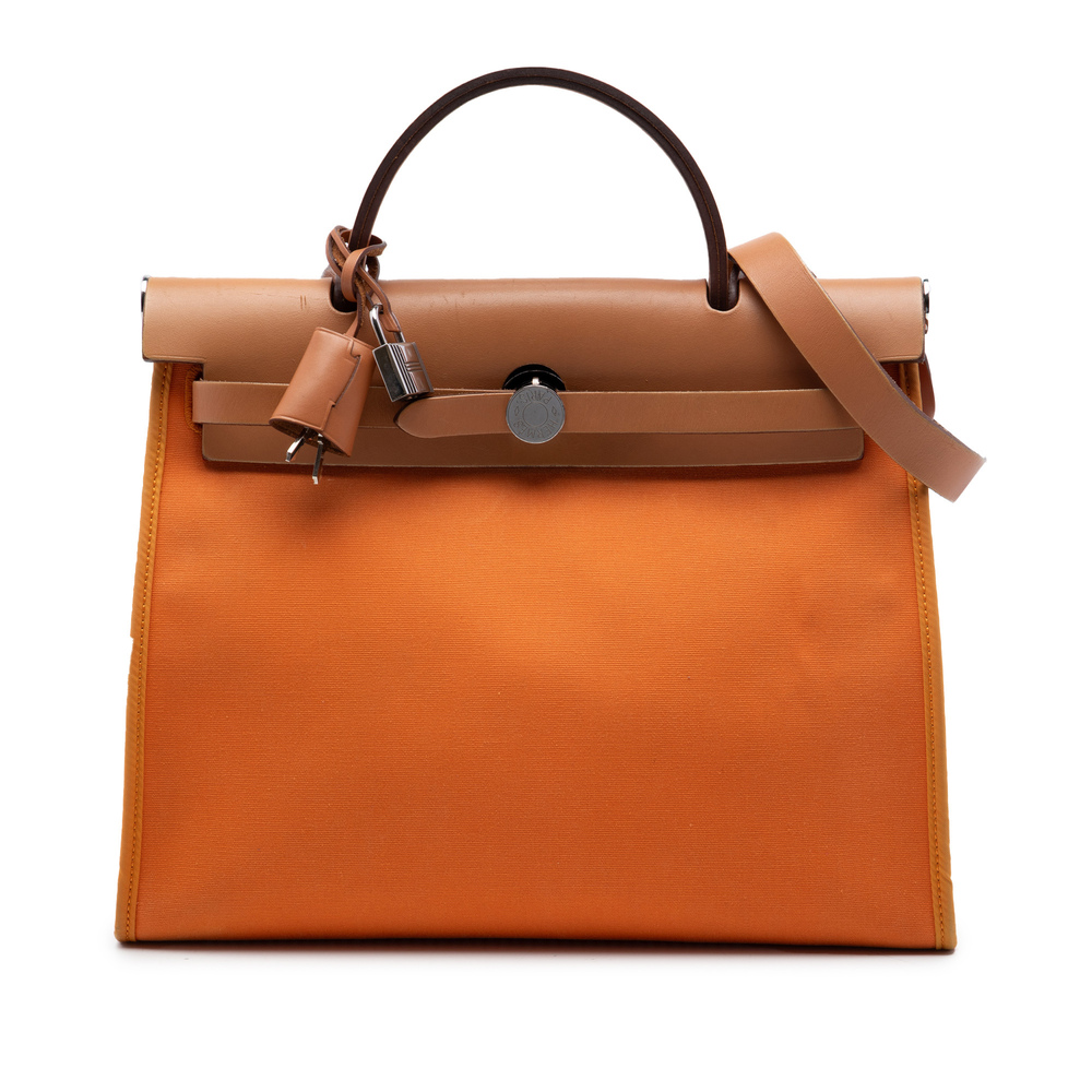 Pre-Loved Hermes Toile Herbag Zip 31